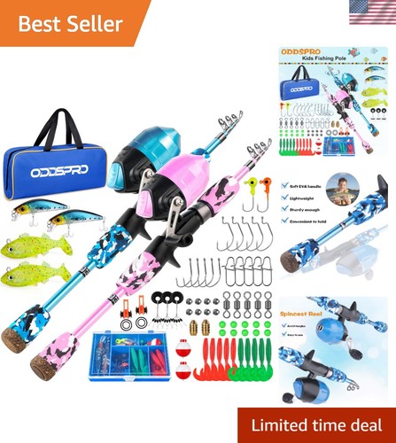 Kids fishing pole pink - kids,