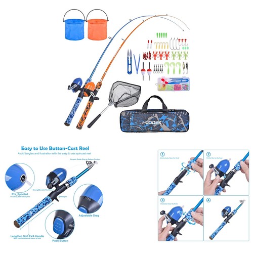 Kids fishing pole set with - set,